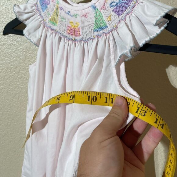 Lulu Bebe  Smocked Dress with Floral Embroidery - Picture 5 of 7